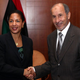 UN Ambassador Susan E. Rice with Libya's NTCChief Mustafa Abdel Jalil (Mahmud Turkia/AFP/Getty Images)